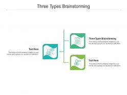Three types brainstorming ppt powerpoint presentation inspiration information cpb