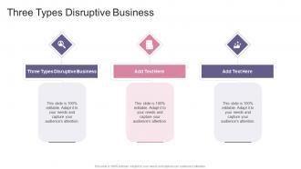 Three Types Disruptive Business In Powerpoint And Google Slides Cpb