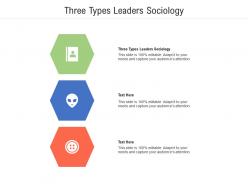 Three types leaders sociology ppt powerpoint presentation summary graphics cpb