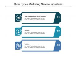 Three types marketing service industries ppt powerpoint presentation slides icons cpb