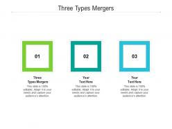 Three types mergers ppt powerpoint presentation pictures layout cpb