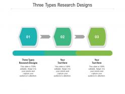 Three types research designs ppt powerpoint presentation infographics slides cpb