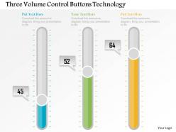 Three volume control buttons technology flat powerpoint design
