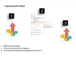 Three way arrow for option representation flat powerpoint design
