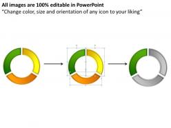 Three way circular chart powerpoint diagrams presentation slides graphics 0912