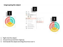 Three way circular process flat powerpoint design