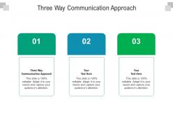 Three way communication approach ppt powerpoint presentation icon microsoft cpb