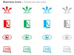 Three way process arrows call option job search ppt icons graphics