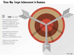 Three Way Target Achievement In Business Flat Powerpoint Design
