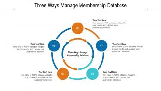 Three ways manage membership database ppt powerpoint presentation gallery graphic images cpb