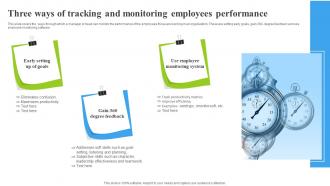 Three Ways Of Tracking And Monitoring Employees Performance
