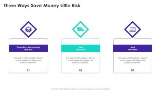 Three Ways Save Money Little Risk In Powerpoint And Google Slides Cpb