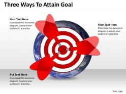 Three ways to attain goal