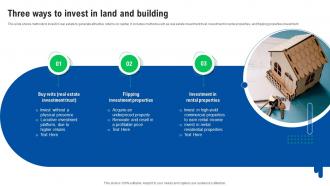 Three Ways To Invest In Land And Building