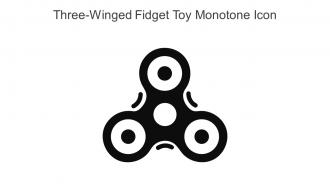 Three Winged Fidget Toy Monotone Icon In Powerpoint Pptx Png And Editable Eps Format