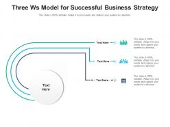 Three ws model for successful business strategy infographic template