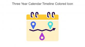 Three Year Calendar Timeline Colored Icon In Powerpoint Pptx Png And Editable Eps Format