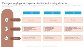Three Year Employee Development Timeline With Training Elements