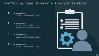 Three Year Employee Performance Planning Timeline Icon