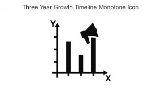 Three Year Growth Timeline Monotone Icon In Powerpoint Pptx Png And Editable Eps Format