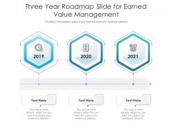 Three Year Roadmap Slide For Earned Value Management Infographic Template