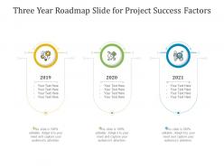 Three year roadmap slide for project success factors infographic template
