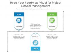 Three year roadmap visual for project control management infographic template