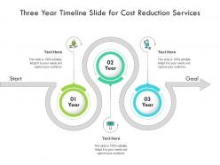 Three year timeline slide for cost reduction services infographic template