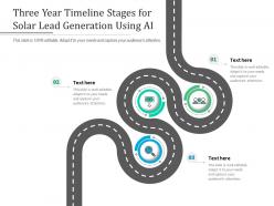 Three year timeline stages for solar lead generation using ai infographic template