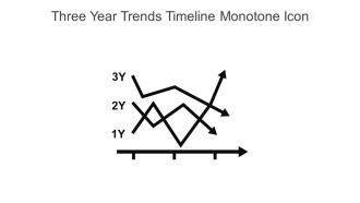 Three Year Trends Timeline Monotone Icon In Powerpoint Pptx Png And Editable Eps Format