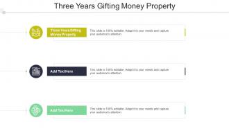 Three Years Gifting Money Property In Powerpoint And Google Slides Cpb