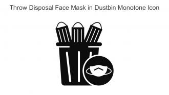 Throw Disposal Face Mask In Dustbin Monotone Icon In Powerpoint Pptx Png And Editable Eps Format