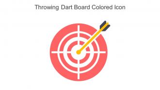 Throwing Dart Board Colored Icon In Powerpoint Pptx Png And Editable Eps Format