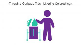 Throwing Garbage Trash Littering Colored Icon In Powerpoint Pptx Png And Editable Eps Format