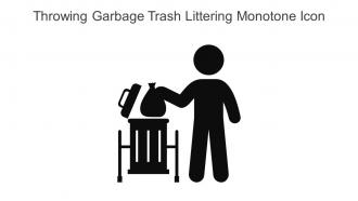 Throwing Garbage Trash Littering Monotone Icon In Powerpoint Pptx Png And Editable Eps Format