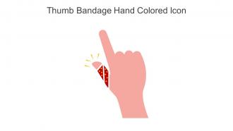 Thumb Bandage Hand Colored Icon In Powerpoint Pptx Png And Editable Eps Format