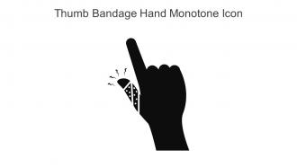 Thumb Bandage Hand Monotone Icon In Powerpoint Pptx Png And Editable Eps Format