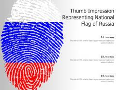 Thumb impression representing national flag of russia