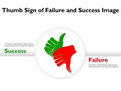 Thumb sign of failure and success image