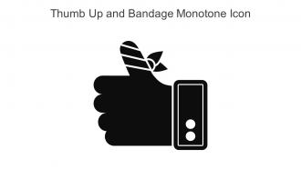Thumb Up And Bandage Monotone Icon In Powerpoint Pptx Png And Editable Eps Format