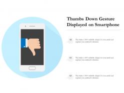 Thumbs down gesture displayed on smartphone
