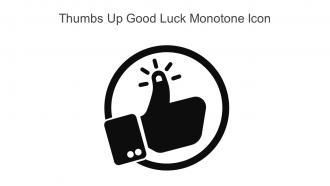Thumbs Up Good Luck Monotone Icon In Powerpoint Pptx Png And Editable Eps Format