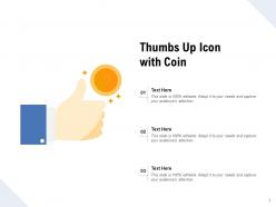 Thumbs up icon circle bulb coin megaphone shield icon paper