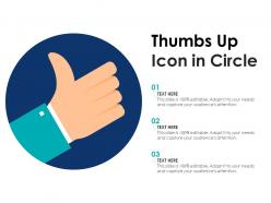 Thumbs up icon in circle