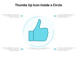 Thumbs up icon inside a circle