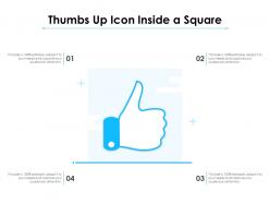 Thumbs up icon inside a square