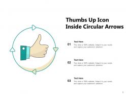 Thumbs Up Icon Social Media Circle Square Circular Arrows Satisfaction Megaphone
