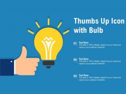 Thumbs up icon with bulb