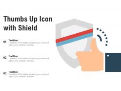 Thumbs up icon with shield
