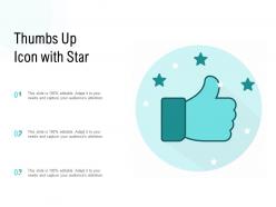 Thumbs up icon with star